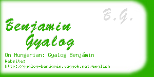 benjamin gyalog business card