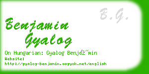 benjamin gyalog business card